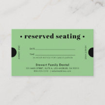 Dental de Assento Retro Verde Reservado