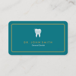 Cartão De Horário Dentária Dente dos Dentes Turquesa do Quadro Arred