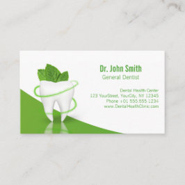 Cartão De Horário Dente de Folha de Mente Médica Dental - Compromiss