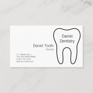 Cartão De Horário Dente simbólico