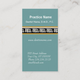 Cartão De Horário Dentes do branco dos cuidados dentários da