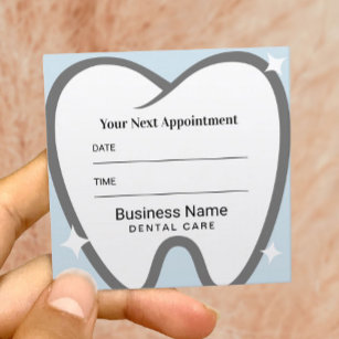 Cartão De Horário Dentist White Tooth Dental Office Nomeação
