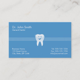Cartão De Horário Dentista Azul Brilhante Dentalidade Dente Sorriden