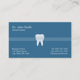 Cartão De Horário Dentista Blue Shiny Tooth Dental Compromisso