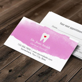 Cartão De Horário Dentista Compromisso Coração Dentária Densidade Co