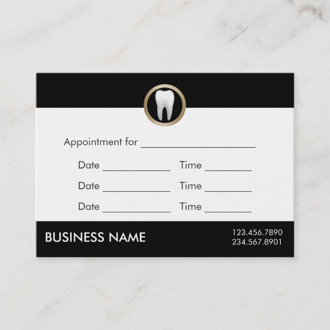 Cartão De Horário Dentista dental do profissional da nomeação do (Frente)