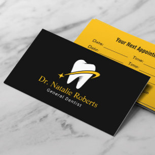 Cartão De Horário Dentista Dentista Dourado Ddente Logotipo Professi