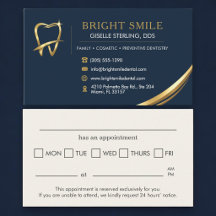 Dentista Logotipo Azul Naval Dourado Consulta Odon