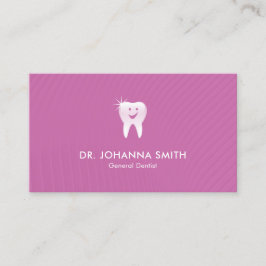 Cartão De Horário Dentista Rosa Sorrindo Dentação Dentária