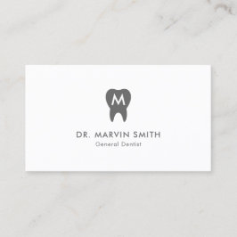 Cartão De Horário Dentista Simples, Monograma, Dentalidade Dentária