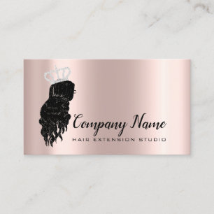 Cartão De Horário Diamante cor-de-rosa da faísca da coroa do cabelo