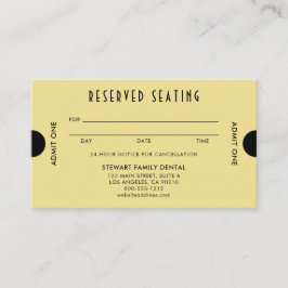 Cartão De Horário Dourada Arte Deco Reservado para Alojamento