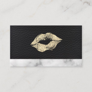 Cartão De Horário Dourado Beijo Compor o Compromisso Marble Luxe