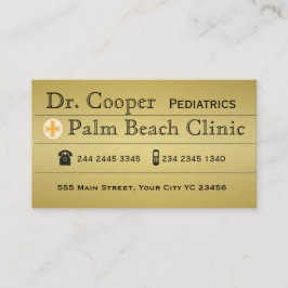 Cartão De Horário Doutor Dourado moderno Clínica Nomeação Cruz