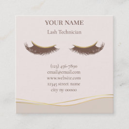 Cartão De Horário Elegant Lash Technician Appointment Card