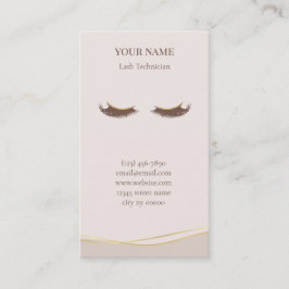 Cartão De Horário Elegant Lash Technician Appointment Card