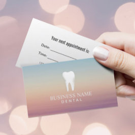 Cartão De Horário Elegante de nomeação de Dentist Dental Care