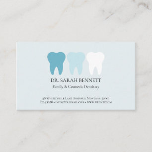 Cartão De Horário Elegante dentista arejado azul claro profissional