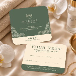 Cartão De Horário Elegante Esteticista de Salão de Spa em Terracota