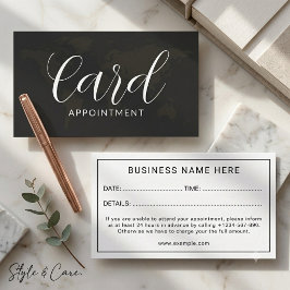 Cartão De Horário Elegante Profissional Atemporal Personalizado