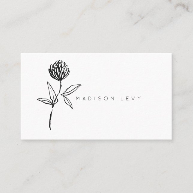 Cartão De Horário Empresa de Artisan Nativo Moderno de Tinta Simples (Frente)