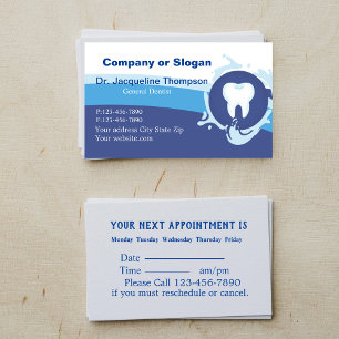 Cartão De Horário Empresa de nomeação de logotipo Dentista Elegante