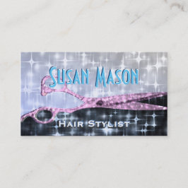 Cartão De Horário Encanto do brilho do Hairstylist