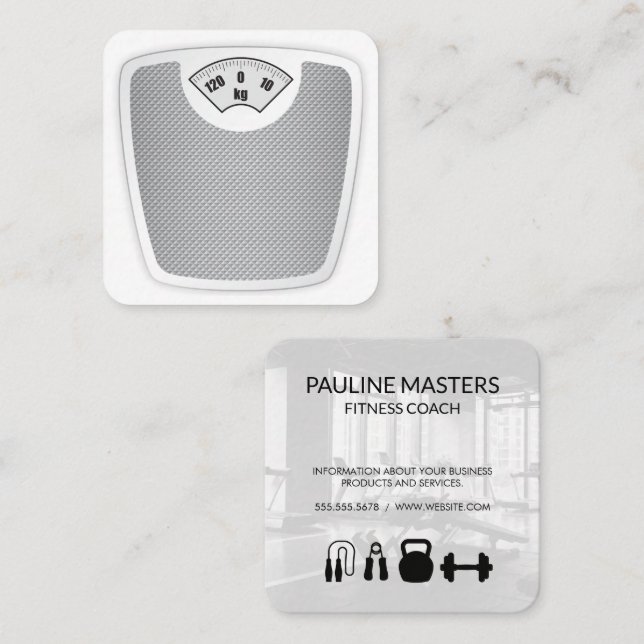 Cartão De Horário Escala de Peso | Malhação de saúde (Frente/Verso)