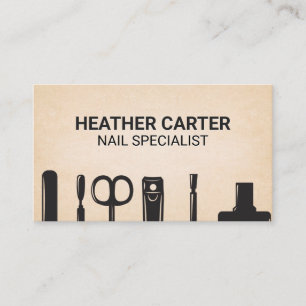 Cartão De Horário Ferramentas de Manicure de unhas Compromisso