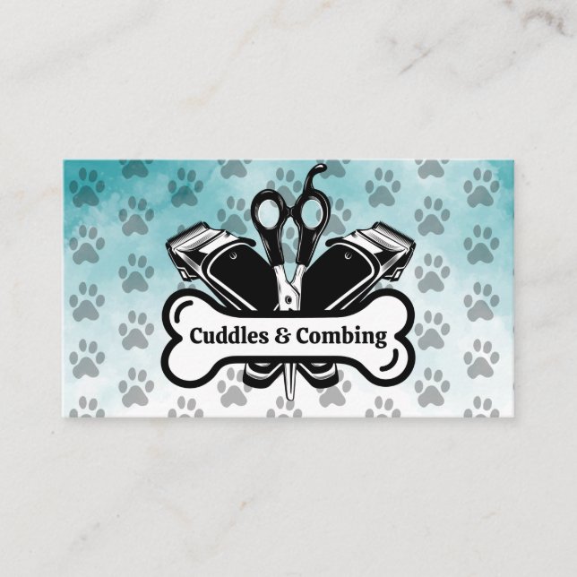 Cartão De Horário Ferramentas de remoção de cães | Serviços Pet (Frente)