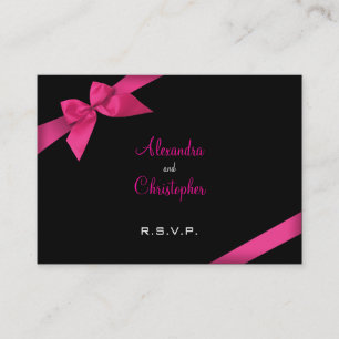 Cartão De Horário Fita cor-de-rosa RSVP Minicard