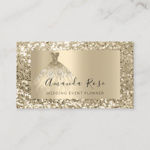 Cartão De Horário Forma Dourado VIP do planejador de evento do
