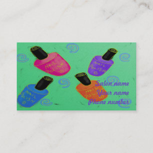 Cartão De Horário Funky Nail Polonês