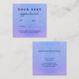 Cartão De Horário Glitter Ombre Beauty Salon