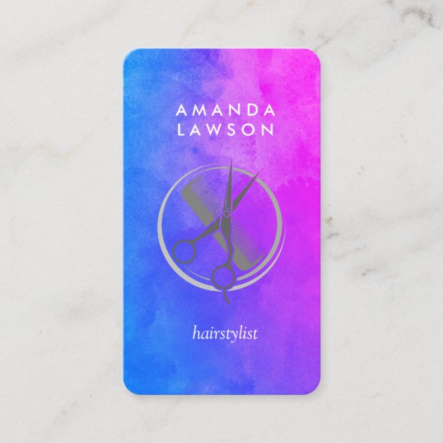 Cartão De Horário Hair Stylist Salon Tools (Frente)