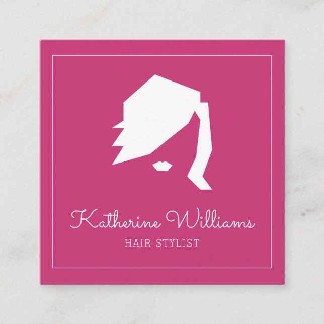 Cartão De Horário Hairstylist Moderno com Compromisso (Frente)