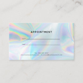 Cartão De Horário Holográfico Moderno Minimalista