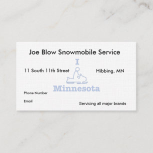 Cartão De Horário I Snowmobile Minnesota