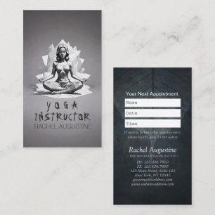Cartão De Horário Instrutor de Meditação de Yoga Reiki Master Low Po