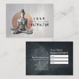 Cartão De Horário Instrutor de Meditação Yoga Reiki Master Lotus Pos
