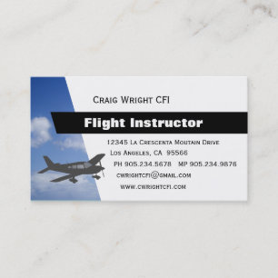 Cartão De Horário Instrutor do vôo da aviação