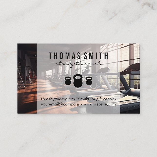 Cartão De Horário Kettle Bell | Gym Owner (Frente)