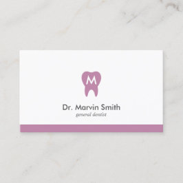 Cartão De Horário L Dentista Roxo Monograma Dentária Dentária