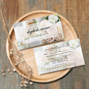 Cartão De Horário Lealdade de Caligrafia de Script Manuscrito Spa