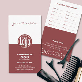 Cartão De Horário Lealdade e Enfumaçado do Salão Topaz Brancos refin