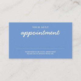 Cartão De Horário Lembrete Azul Na moda com Manuscrito Moderno