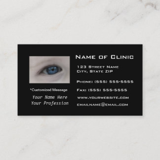 Cartão De Horário Lembrete da nomeação do exame de olho do