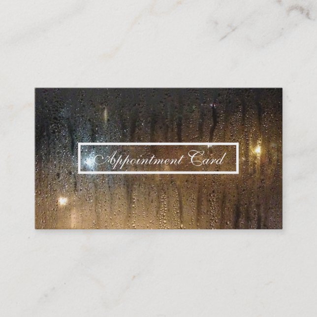 Cartão De Horário lembrete de compromisso da janela chuvosa (Frente)