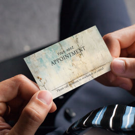 Cartão De Horário Lembrete de compromisso de vintagem de Shabby e ru