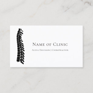 Cartão De Horário Lembrete de compromisso do Chiropractor de coluna